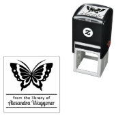 Schmetterling "From the library" Name Monogram #1a Permastempel (Beispiel)