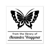 Schmetterling "From the library" Name Monogram #1a Permastempel (Design)