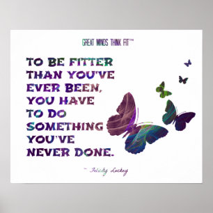 Schmetterling für Fitness und Gesundheit Fraktal 0 Poster