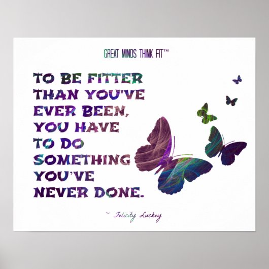 Schmetterling für Fitness und Gesundheit Fraktal 0 Poster (Vorne)