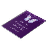 Schmetterling für lila Glitzer mit Inspiration Notizblock (Linke Seite)