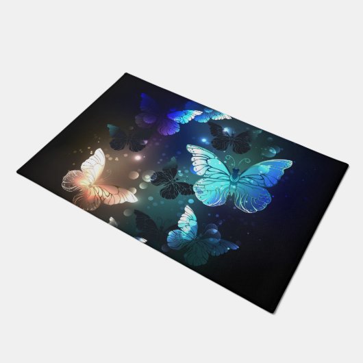 Schmetterling Fußmatte (Schrägansicht)