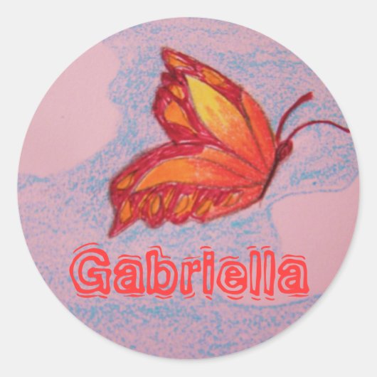 Schmetterling, Gabriella-Aufkleber Runder Aufkleber (Vorderseite)