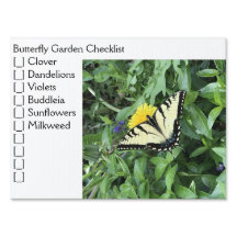 Schmetterling Garden Checklist Yard Zeichen