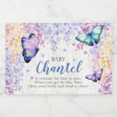 Schmetterling Gedeckter Mini Wein Weinkultur und E Schaumweinetikett (Einzelnes Label)