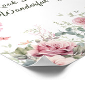 Schmetterling Gedenktisch-Schild Poster (Ecke)