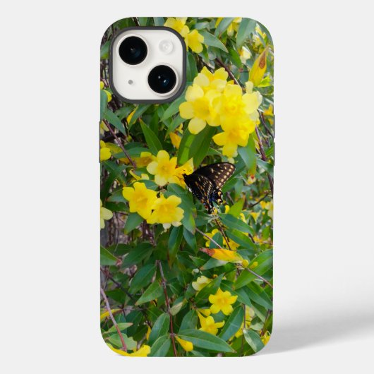 Schmetterling & Gelbe Blumen Handyhülle Case-Mate iPhone Hülle (Rückseite)