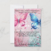 Schmetterling Gender Reveal Party Einladung (Vorderseite)