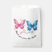 Schmetterling Gender Reveal Party Einladung Geschenktütchen (Vorderseite)
