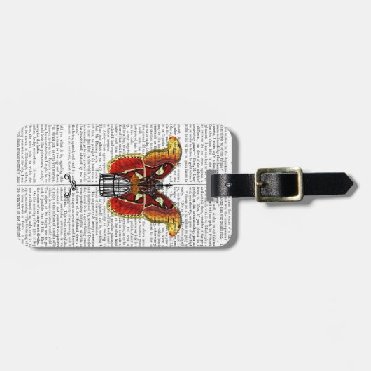 Schmetterling Gepäckanhänger (Vorderseite horizontal)