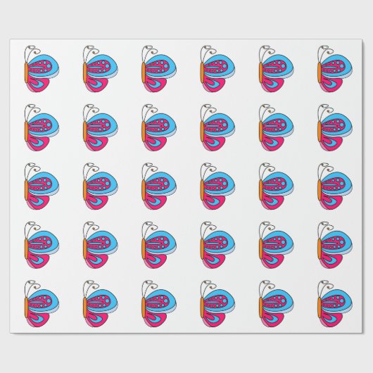 Schmetterling Geschenkpapier (Flach)