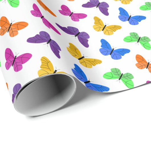 Schmetterling Geschenkpapier (Rolleneckpunkt)