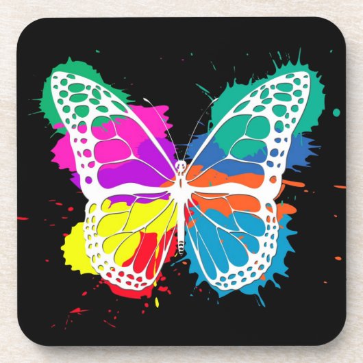 Schmetterling Getränkeuntersetzer (Vorderseite)