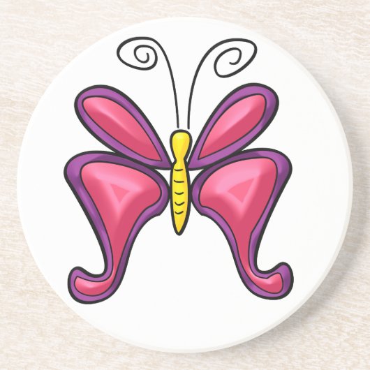 Schmetterling Getränkeuntersetzer (Vorne)