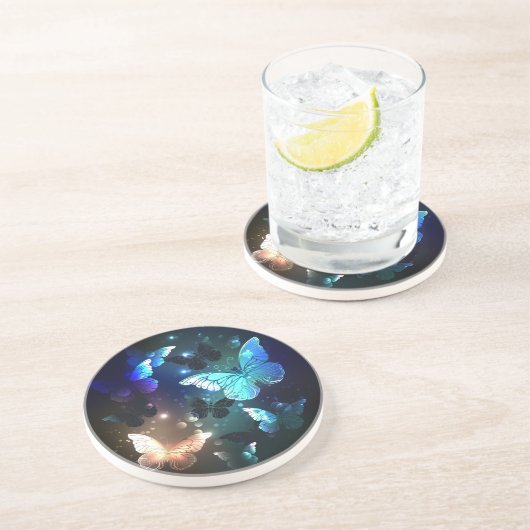 Schmetterling Getränkeuntersetzer (Seite)