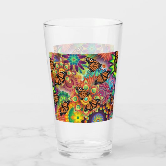 Schmetterling Glas (Rückseite)