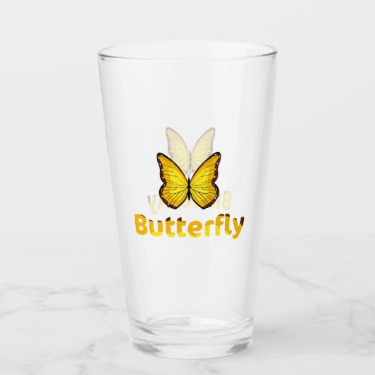 Schmetterling Glas (Vorderseite)