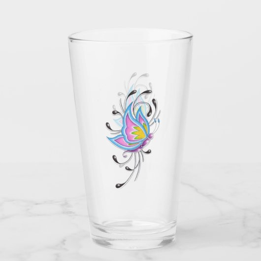 Schmetterling Glas (Vorderseite)