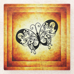 Schmetterling Glasuntersetzer