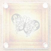 Schmetterling Glasuntersetzer (Rückseite)