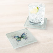 Schmetterling Glasuntersetzer (Schrägansicht)