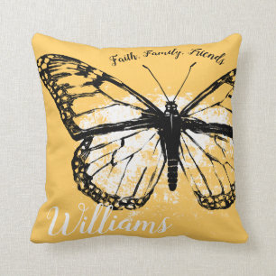 Schmetterling Glaube Familie Freunde Inspirierend  Kissen