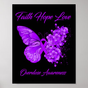 Schmetterling Glaube Hoffnung Liebe Überdosis-Bewu Poster