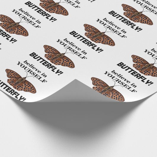 Schmetterling glaubt an euch selbst Schmetterling Geschenkpapier (Ecke)