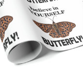 Schmetterling glaubt an euch selbst Schmetterling Geschenkpapier (Rolleneckpunkt)