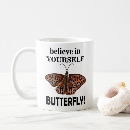 Schmetterling glaubt an euch selbst Schmetterling Kaffeetasse (Mit Donut)