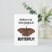 Schmetterling glaubt an euch selbst Schmetterling Postkarte (Stehend Vorderseite)