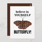 Schmetterling glaubt an euch selbst Schmetterling Postkarte (Vorne/Hinten)