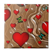 Schmetterling & Gold Fliese (Vorderseite)