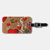 Schmetterling & Gold Gepäckanhänger (Vorderseite horizontal)