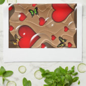 Schmetterling & Gold Handtuch (Gefaltet)