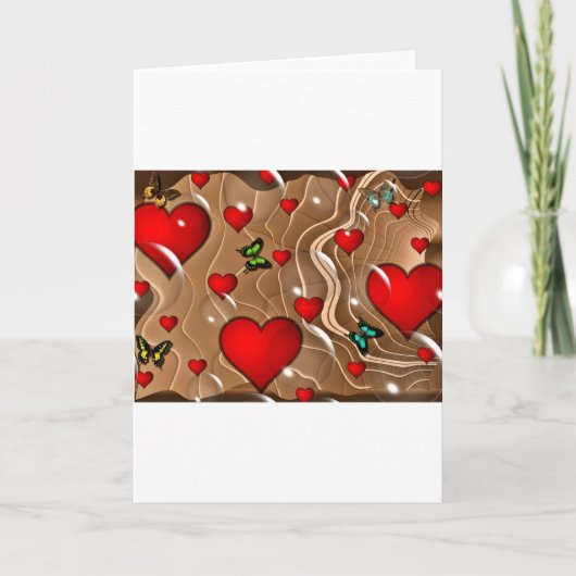 Schmetterling & Gold Karte (Vorderseite)