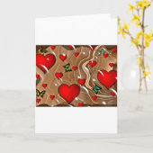 Schmetterling & Gold Karte (Gelbe Blume)