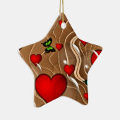 Schmetterling & Gold Keramik Ornament (Rechts)