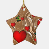 Schmetterling & Gold Keramik Ornament (Links)