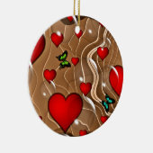 Schmetterling & Gold Keramik Ornament (Rechts)