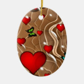 Schmetterling & Gold Keramikornament (Vorne)