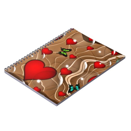 Schmetterling & Gold Notizblock (Linke Seite)