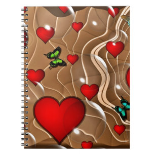 Schmetterling & Gold Notizblock