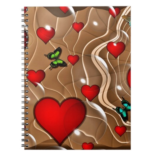 Schmetterling & Gold Notizblock (Vorderseite)