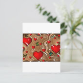 Schmetterling & Gold Postkarte (Stehend Vorderseite)