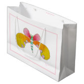 Schmetterling Große Geschenktüte (Vorderseite Schrägansicht)