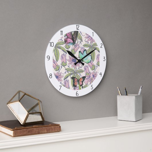 Schmetterling Große Wanduhr (Büro)