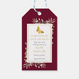 Schmetterling Grün Funeral Samenpaket Foto Geschenkanhänger