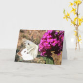 Schmetterling. Grußkarte. Karte (Gelbe Blume)