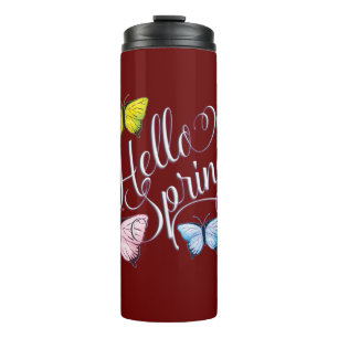 Schmetterling Hallo Frühling Thermosbecher